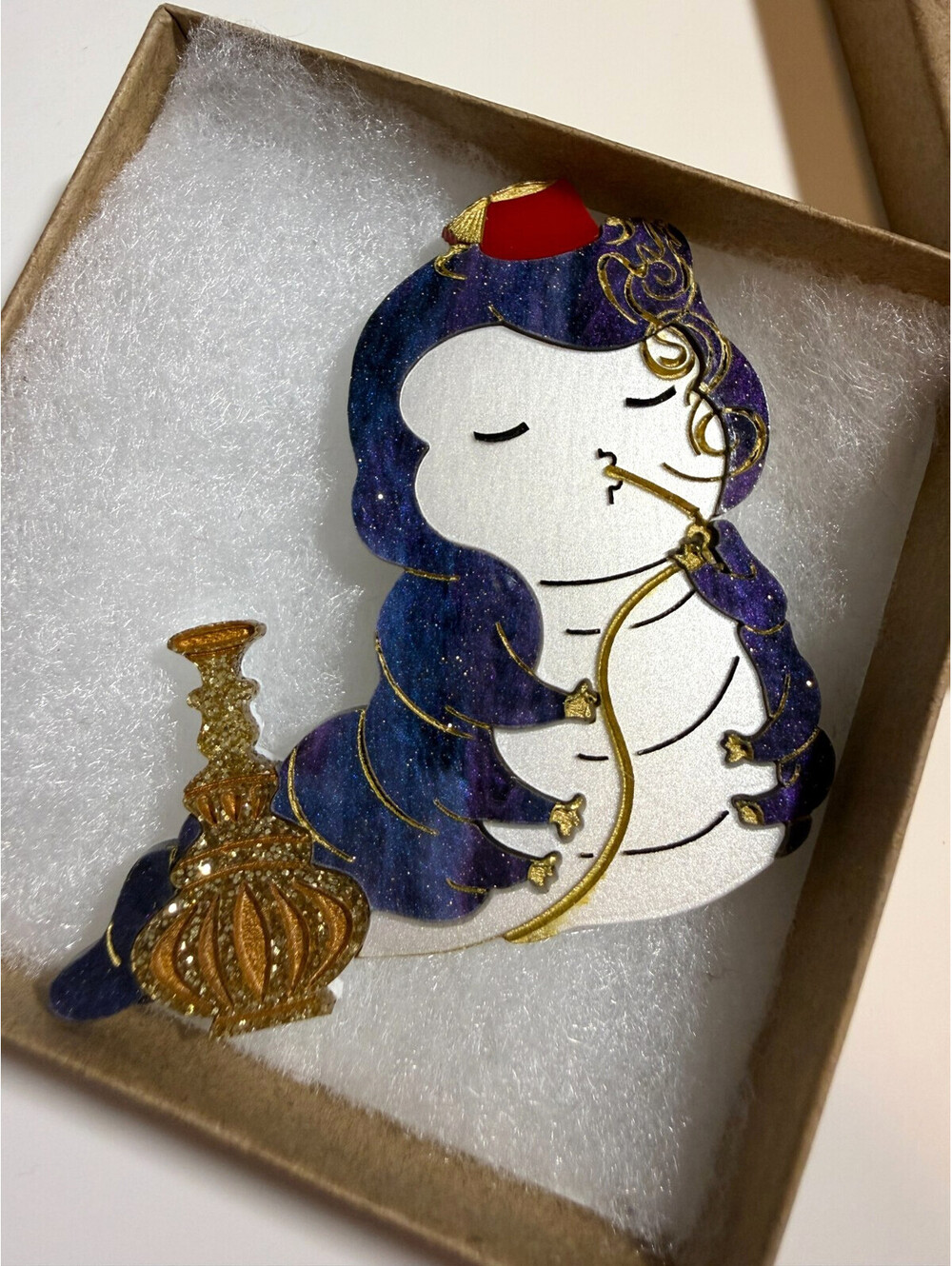 Caterpillar Brooch - Daisy Jean Floral Alice in Wonderland Fairytale Hookah Pin